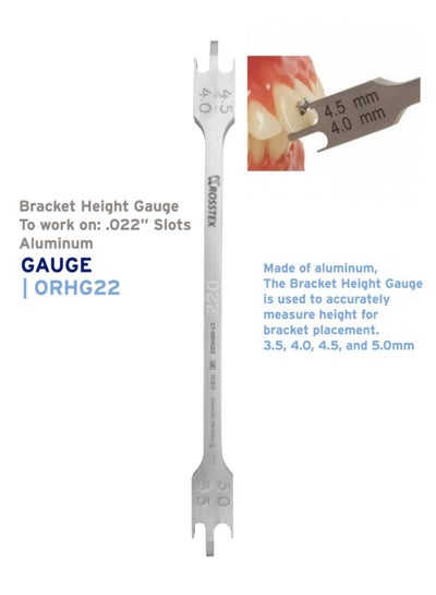 Buy Dental Instruments  Bracket Height Gauge Aluminum To work on .022 Slots in Saudi Arabia