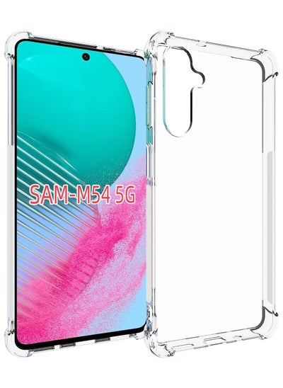 Buy Case For Samsung Galaxy M54 5G Crystal Clear Ultra Slim Anti Scratch Shockproof Protective TPU Back Cover in Saudi Arabia