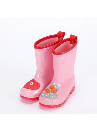 Buy Kids Mid-Calf Cartoon Rain Boots Waterproof Anti-SlipPink Pink in Saudi Arabia