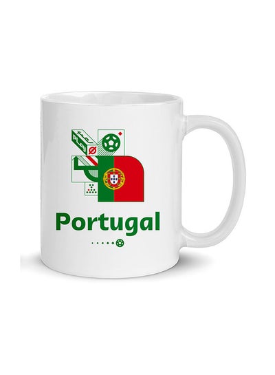 Buy Football World Cup 2022 Printed Ceramic Mug 450 Ml in UAE