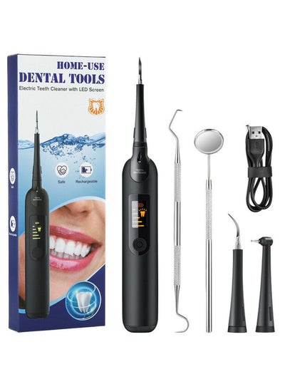 Buy Electric Dental Calculus Remover, Ultrasonic Tooth Cleaner Portable Sonic Tartar Plaque Stain Remover for Teeth Cleaning Tools Kit in Saudi Arabia
