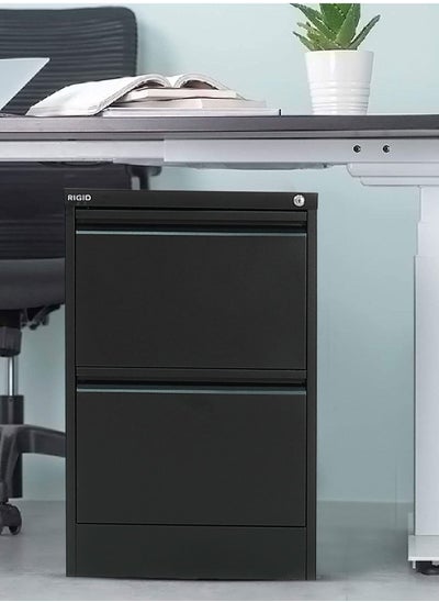 اشتري RIGID Steel Filing Cabinet 2 Drawers Black في الامارات