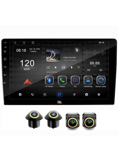 10 Inch JBL Android Car Stereo 4GB RAM 64GB Memory With 360D Panoramic ...