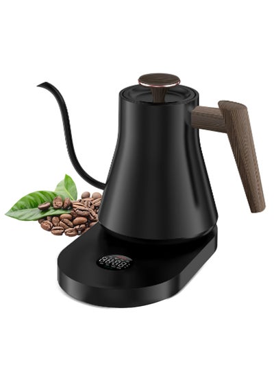 Buy Gooseneck Electric Kettle 1000W V60 Coffee Kettle, ±1℉/℃ Temperature Control, 0.8L Eletcric Water Kettle Fast Boiling Tea Coffee Kettle Pot, 304 Stainless Steel, Constant Temperature in Saudi Arabia