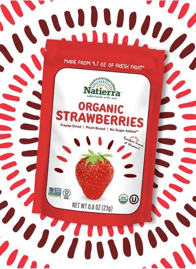 Buy Natierra Freeze Dried Organic Strawberries 23g in UAE