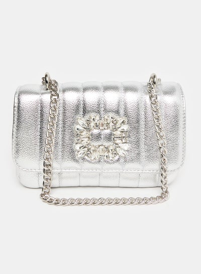 Buy Shiny Leather With Diamond Details Cross Body Bag in Egypt