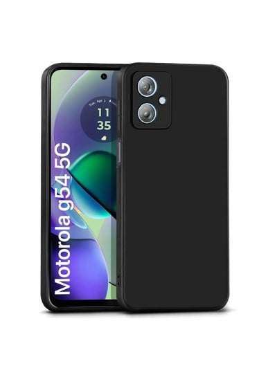 اشتري Motorola G54 Case Cover, Drop Protection, Non-slip Soft Matte TPU Ultra-Slim Stylish Protective Moto G54 Cover - Black في الامارات