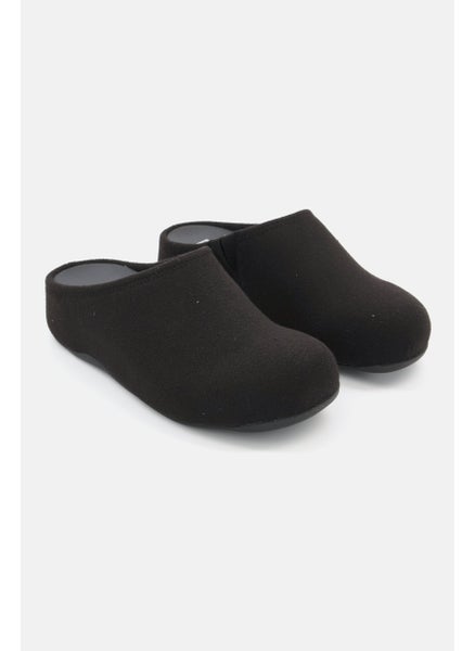 اشتري Women Shuv Felt Slip On Clogs, Black في السعودية