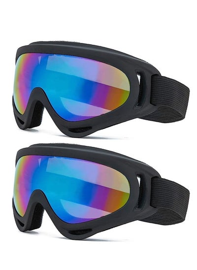 اشتري 2-Pack Outdoor Sports Goggles,Cycling Motorcycle Ski Gogg Snowboard Goggles في الامارات