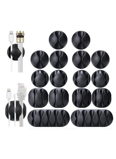 Buy 16 Pack Cable Clips, Multifunction Cord Organizer, Adhesive Cord Holders, Cable Cords Management for Organizing Cable Cords Home and Office, Self Adhesive Cord Holders in UAE