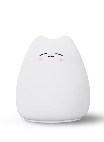 اشتري Silicone night light, cute cat, colorful color changing clapping light (Clever cat) في السعودية