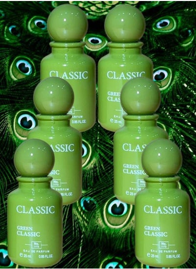 Buy 6 Pieces Green Classic Perfume 100ML in Saudi Arabia