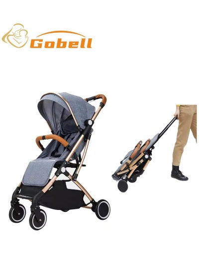 Buy Portable Light-weight Baby Stroller Modern Compact Children Travel Pushchair Foldable Sleeping Baby Pram in Saudi Arabia