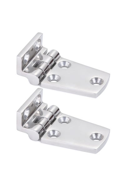 Buy Heavy Duty Boat Hinge, 2pcs Cabinet Deck Cabinet Boat Hinge, Steel Mirror Polished Marine Hinge Hatch Offset Short Side SUS316(1.51 inch x 2.62 inch) in UAE