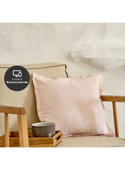 Buy Karaca Home 4 Element Blush Filled Flat Pillow 45x45cm in UAE