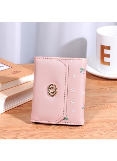 Buy Card Holder New Printed Multi-card Two-fold Wallet Hardware Multi-functional Large Capacity Clutch Bag in Saudi Arabia