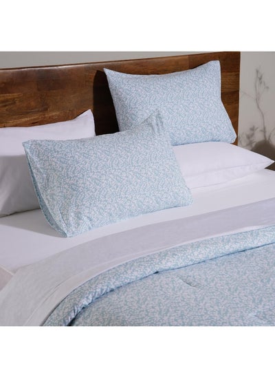 Buy Mere Floral 3-Piece Comforter Set 160X220Cm - Blue in UAE