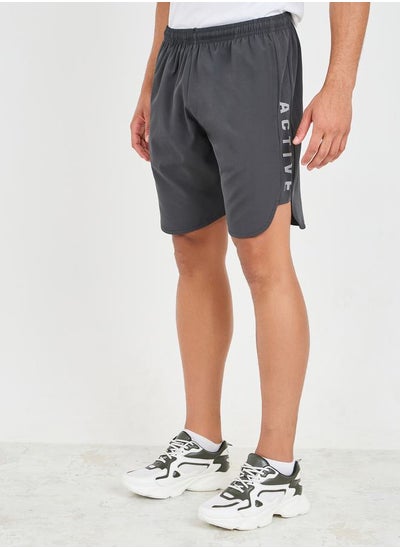 Buy Training Shorts with Side Active Print Panel in Saudi Arabia