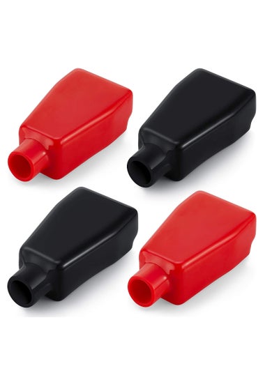 اشتري Battery Terminal Covers Battery Terminal Insulating Protector Sleeves Positive and Negative Cable Covers in Red and Black for Boat Cars (4 Pcs) في الامارات