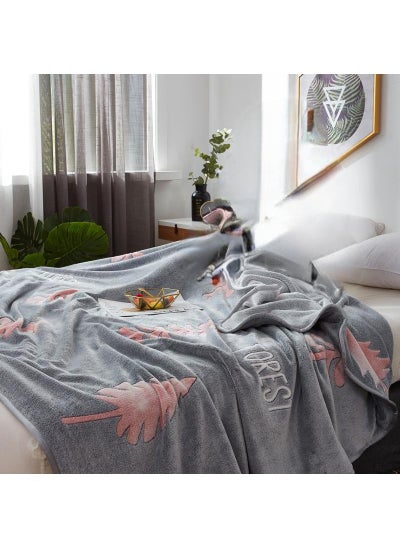 Buy 1-Piece Plant Pattern Cozy Blanket Air Conditioning Blanket in Saudi Arabia