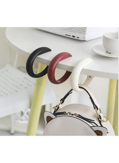 Buy 3 PCS Foldable Handbag Hangers for Tables - Portable Desk Hooks for Women's Bags - Durable ABS Material - Ideal for Cafes, Libraries, and More in UAE