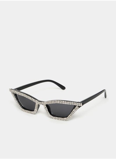 Buy Embellished Cat Eye Sunglasses in Saudi Arabia