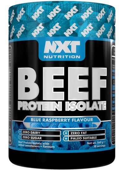 اشتري NXT Beef Protein Isolate 540g - مسحوق عالي البروتين في الأحماض الأمينية الطبيعية - باليو، صديق للكيتو - خالي من الألبان والغلوتين | 540 جرام (التوت الأزرق) في السعودية