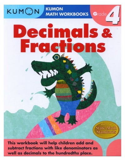 Buy Decimals & Fractions Grade 4 - Paperback English by Kumon Publishing - 39448 in UAE