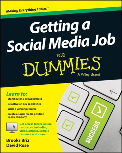 Buy Getting a Social Media Job for Dummies - Paperback English by Brooks Briz - 06/04/2015 in Egypt