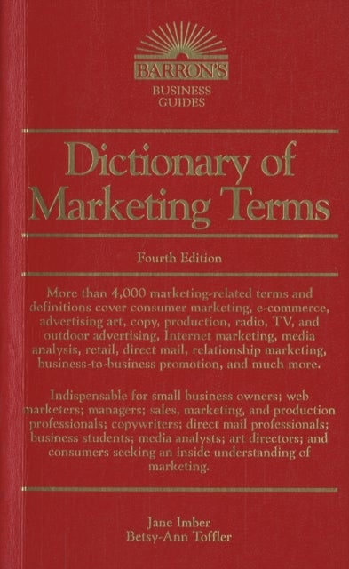 Buy Dictionary Of Marketing Terms printed_book_paperback english - 05/08/2008 in Egypt