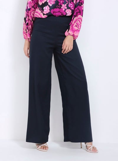 Formal Boot Cut Pants Dark Blue price 