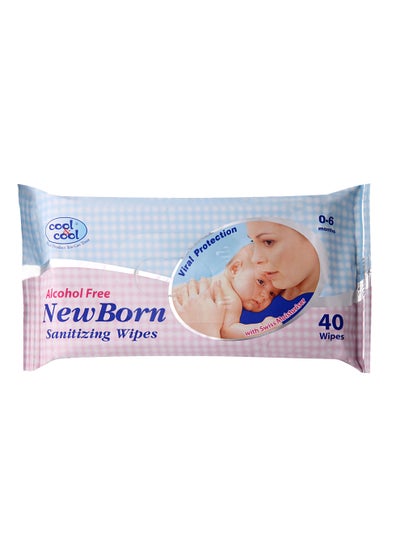 Buy New Born Sanitizing Wipes 40 in UAE