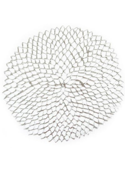 Buy Pressed Dahlia Round Placemat Silver in UAE