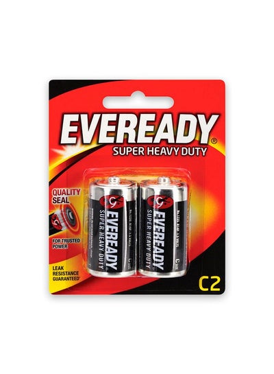 اشتري Pack Of 2 C Super Heavy Duty Batteries Multicolour في مصر