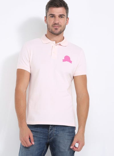 Buy Basic Polo With Logo 431 Pink in UAE