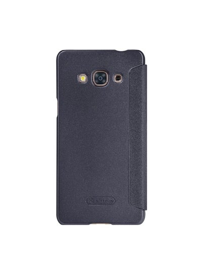Buy Leather Sparkle Series Case For Samsung Galaxy J3 Pro Black/Grey in UAE