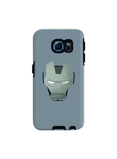 Buy Premium Dual Layer Tough Case Cover Gloss Finish for Samsung Galaxy S6 Edge Stoned Iron Man in UAE