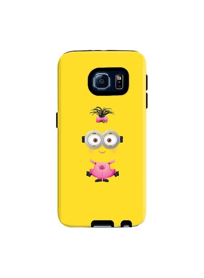 Buy Premium Dual Layer Tough Case Cover Matte Finish for Samsung Galaxy S6 Girly Minion 2 in UAE