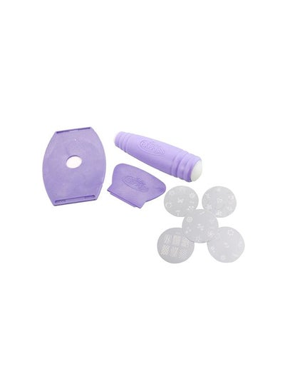 Buy Nail Art Stamping Kit Purple in UAE