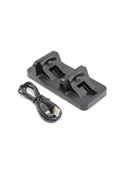 Buy Dual USB Fast Charging Dock Stand Wired Station Charger For PlayStation 4 Controller in UAE