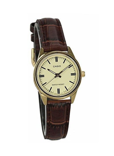 Buy Women's Leather Quartz Analog Watch LTP-V005GL-9AUDF - 28 mm - Brown in Saudi Arabia