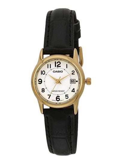 اشتري ساعة يد إنتيسر كوارتز بعقارب طراز LTP-V002GL-7BUDF - 25 مم - لون أسود للنساء في السعودية