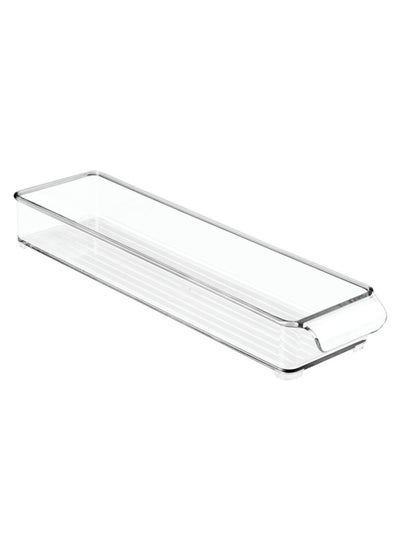 Buy Fridge Binz Storage Organizer Tray Clear 35.6x10.2x5.1centimeter in UAE