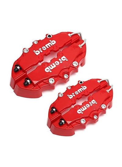 Buy 3D Red Style Universal Front And Back Disc Brake Caliper Covers in UAE