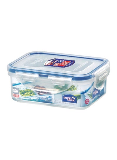 Buy Classic Rectangular Short Food Container With Divider Clear 350ml in Egypt