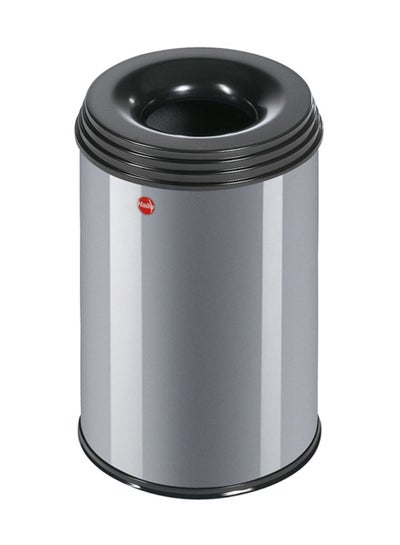 Buy Profiline Fireproof Wastepaper Basket With Flame Extinguishing Lid  - HLO-0915-652 Silver 15Liters in UAE