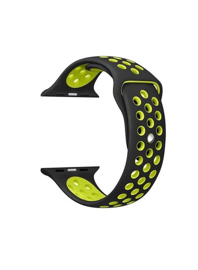 Buy Soft Silicone Replacement Strap Wristband For Apple Watch 38mm Nike Band Series 1/2 Green in UAE