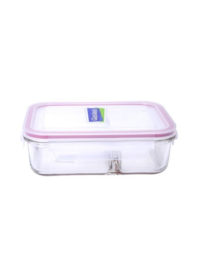 Buy Rectangular Container With Separator Clear 920ml in UAE