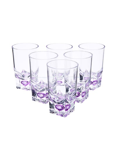 Buy 6-Piece Cup Square Purple 230ml in UAE