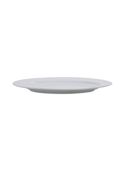 Buy Piazza Oval Plate White 32 x 23cm in UAE